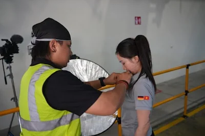 Customs officer inspection