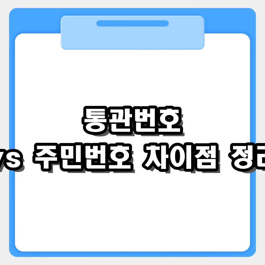 개인통관고유부호와 주민등록번호 수집의 차이점: 왜 직구할 때 따로 쓸까?