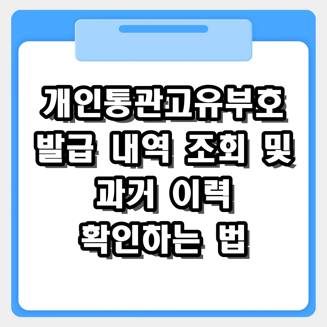 내 통관번호로 누가 직구했을까? 개인통관고유부호 발급 내역 및 이력 확인법