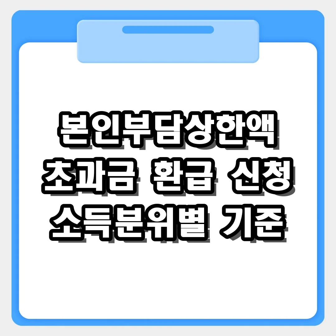 본인부담상한액 초과금 환급 신청 소득분위별 적용 기준 따져보기